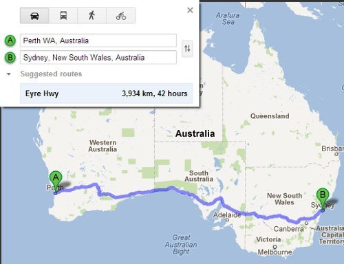 Driving Australia cross-country