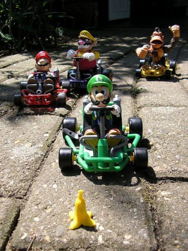 Mario Kart toy race