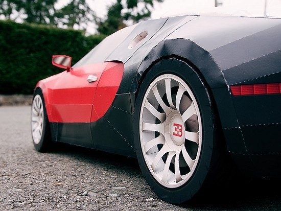 Close-up of paper Veyron