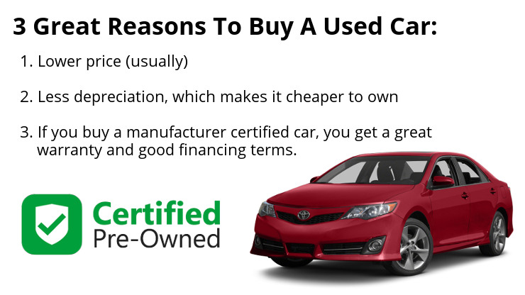 Three great reasons to buy a used car
